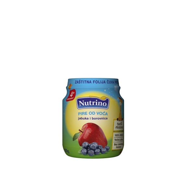 NUTRINO MASH OF APPLES AND BLUEBERRIES 125G