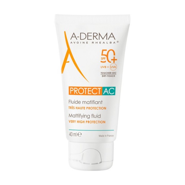 A-DERMA PROTECT AC SPF 50+ 40ML - Preparat za masnu kožu sklonu aknama