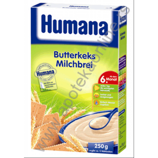 HUMANA KAŠCA MILK with COOKIES 250 g, FROM 6. MONTH