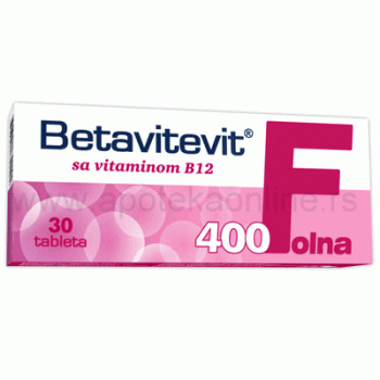 BETAVITEVIT FOLNA 400 SA VITAMINOM B12 TABLETE
