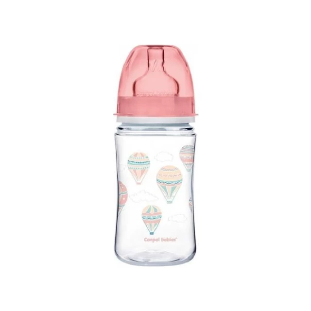 CANPOL BABY FLAŠICA ŠIROKI VRAT - EASY START CLOUDS PINK 240ML