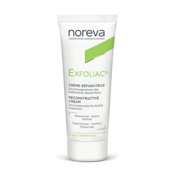 NOREVA EXFOLIAC RECONSTRUCTIVE MOISTURIZING CREAM – INTENSIVE REPAIR AND HYDRATION FOR DRY, TREATED SKIN 40 ML