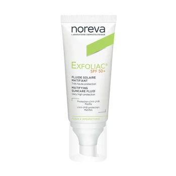NOREVA EXFOLIAC MATTIERENDES SONNENSCHUTZ-FLUID SPF 50+ – HOHER SCHUTZ FÜR FETTIGE UND ZU UNREINHEITEN NEIGENDE HAUT 40 ML