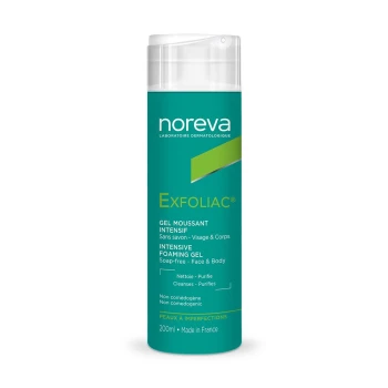 NOREVA EXFOLIAC REINIGUNGSGEL MIT AHA-SÄUREN – TIEFENREINIGUNG UND PFLEGE FÜR FETTIGE HAUT 200 ML