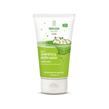 WELEDA KIDS 2IN1 SHAMPOO & BODY WASH LIME (150 ML) – Gentle, tear-free fun bathing