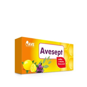 AVESEPT ŽALFIJA + VITAMIN C 20 ORIBLETA – Prirodna zaštita i osveženje za vaše grlo