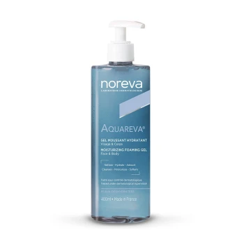 NOREVA AQUAREVA FOAMING HYDRATING GEL – GENTLE CLEANSING FOR DEHYDRATED FACE AND BODY 400 ML