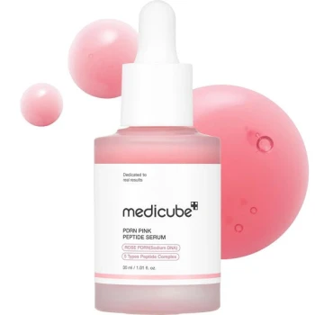 Medicube PDRN Pink Peptide Serum 30 ml – Serum mit Lachs-PDRN und 5 Peptiden für Elastizität und ebenmäßigen Glow
