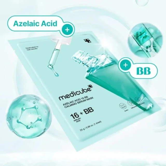 Medicube Azelaic Acid 16 BB Calming Serum Mask 1 Stk. (25 G) – Beruhigende Maske FüR Zu RöTungen Und Unreinheiten Neigende Haut