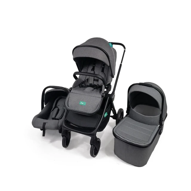 Puerri Urban 3-in-1 Kinderwagen-Set – grau