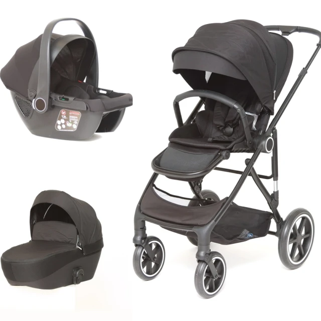Puerri Modera 3-in-1 Kinderwagen-Set – schwarz