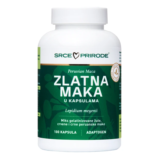 Srce Prirode Goldene Maca 500 Mg, 100 Kapseln – Organische Peruanische Maca Für Energie, Vitalität Und Libido