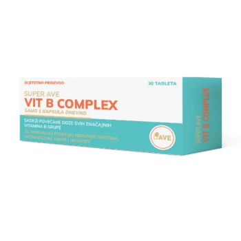 Super Ave Vit B Complex 30 Tablets – B Vitamins for Energy, Nervous System and Reduced Fatigue