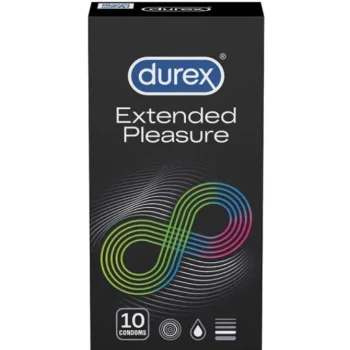 Durex Extended Pleasure Kondome 10 Stück – mit Verzögerungsgleitmittel für länger anhaltendes Vergnügen