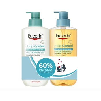 Eucerin BOX AtopiControl Losion za telo 400 ml + Ulje za kupanje 400 ml – kompletna nega suve i atopične kože