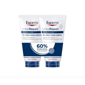 Eucerin UreaRepair PLUS BOX Krema za ruke sa 5% uree 2 × 75 ml – intenzivna nega suvih i grubih ruku