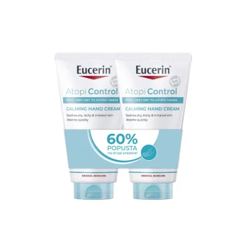 Eucerin BOX AtopiControl Krema za ruke 75 ml + 75 ml – nega suvih i atopiji sklonih ruku